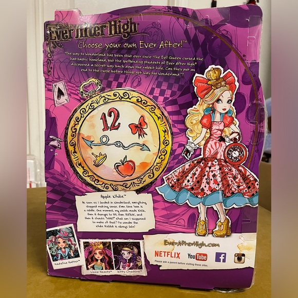 Ever After High Apple White Way Too Wonderland 12” doll. Collectible NWT NRFB - Picture 13 of 16